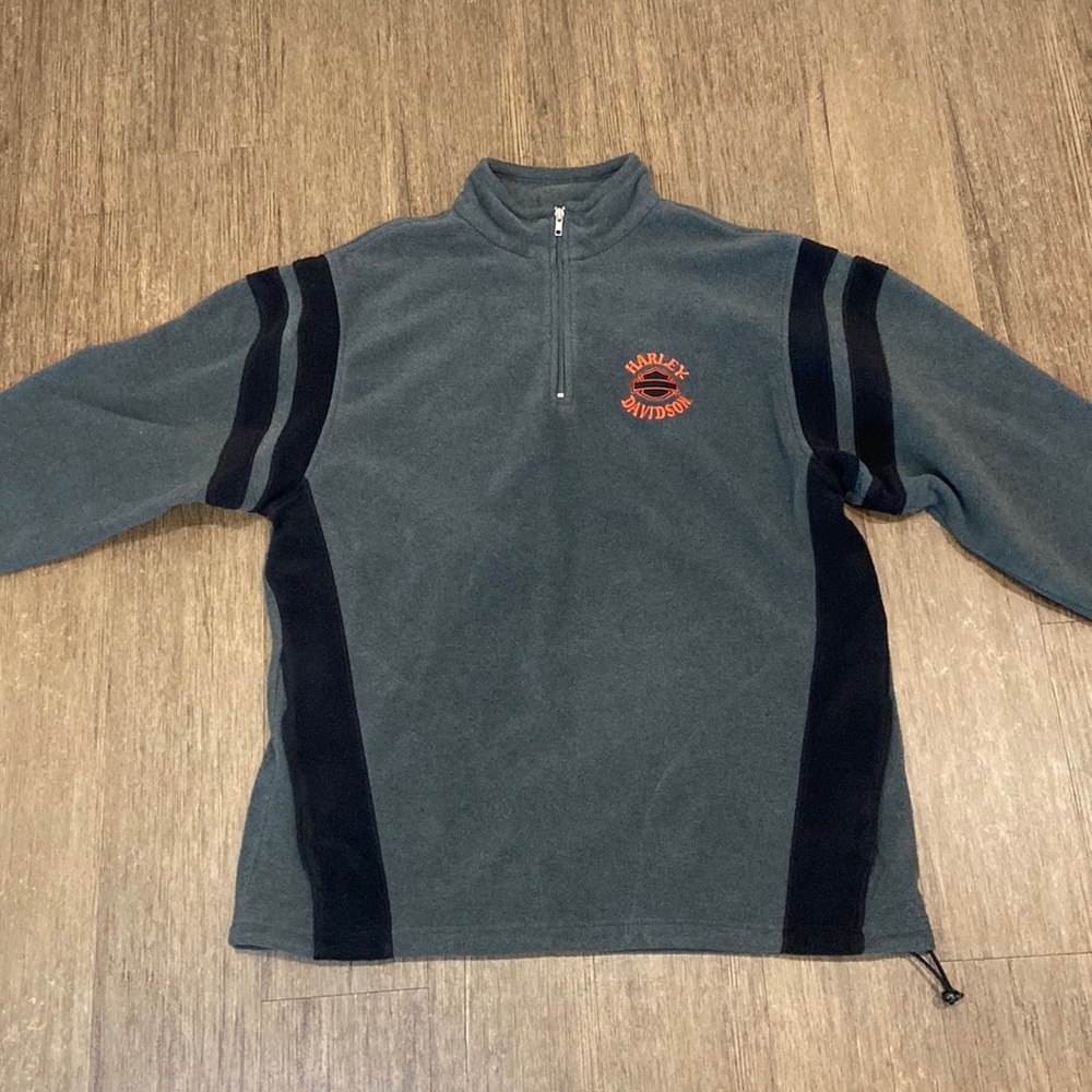 Harley Davidson Heavy Fleece 1/4 Zip Mens L